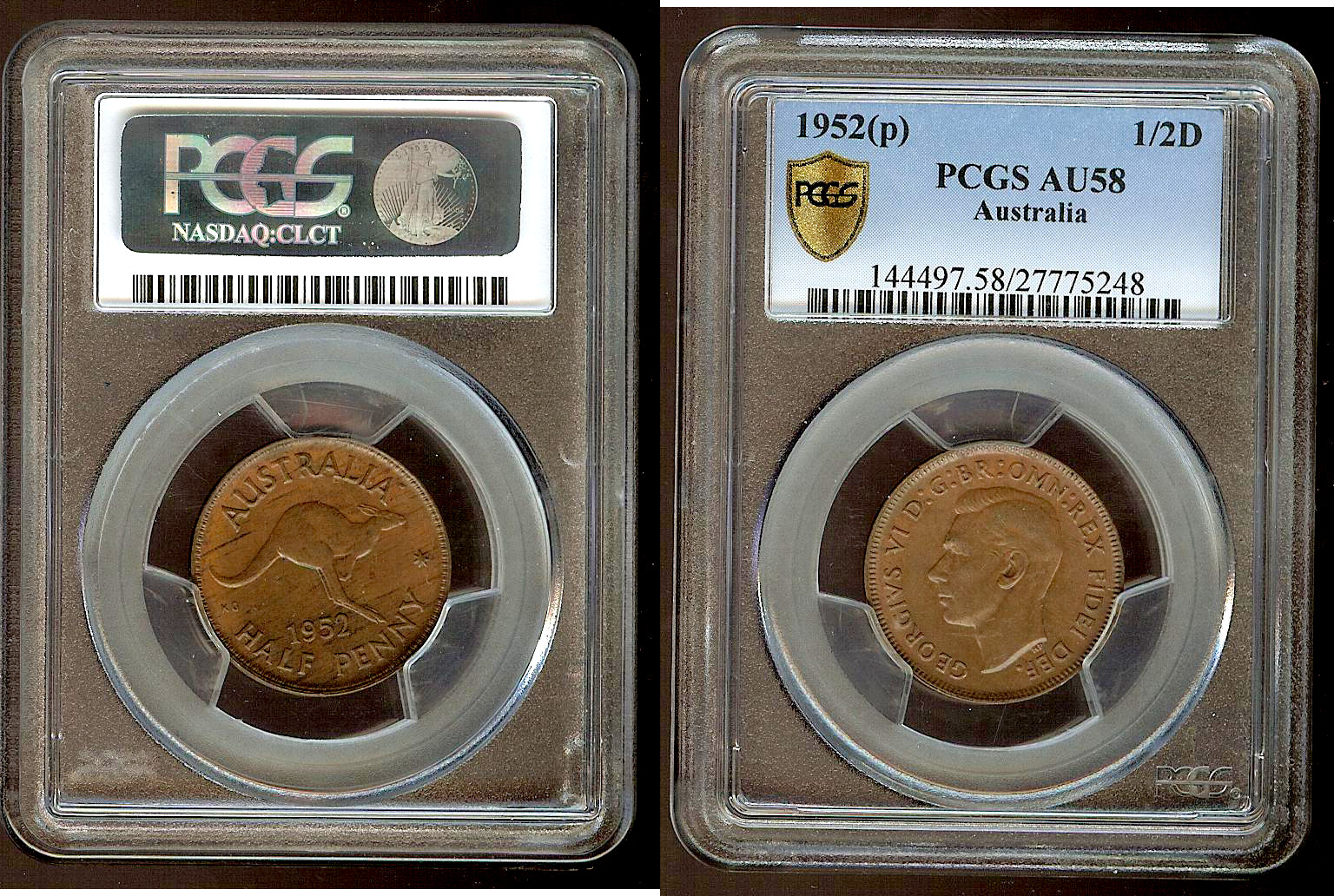 Australien demi penny 1952 SPL
